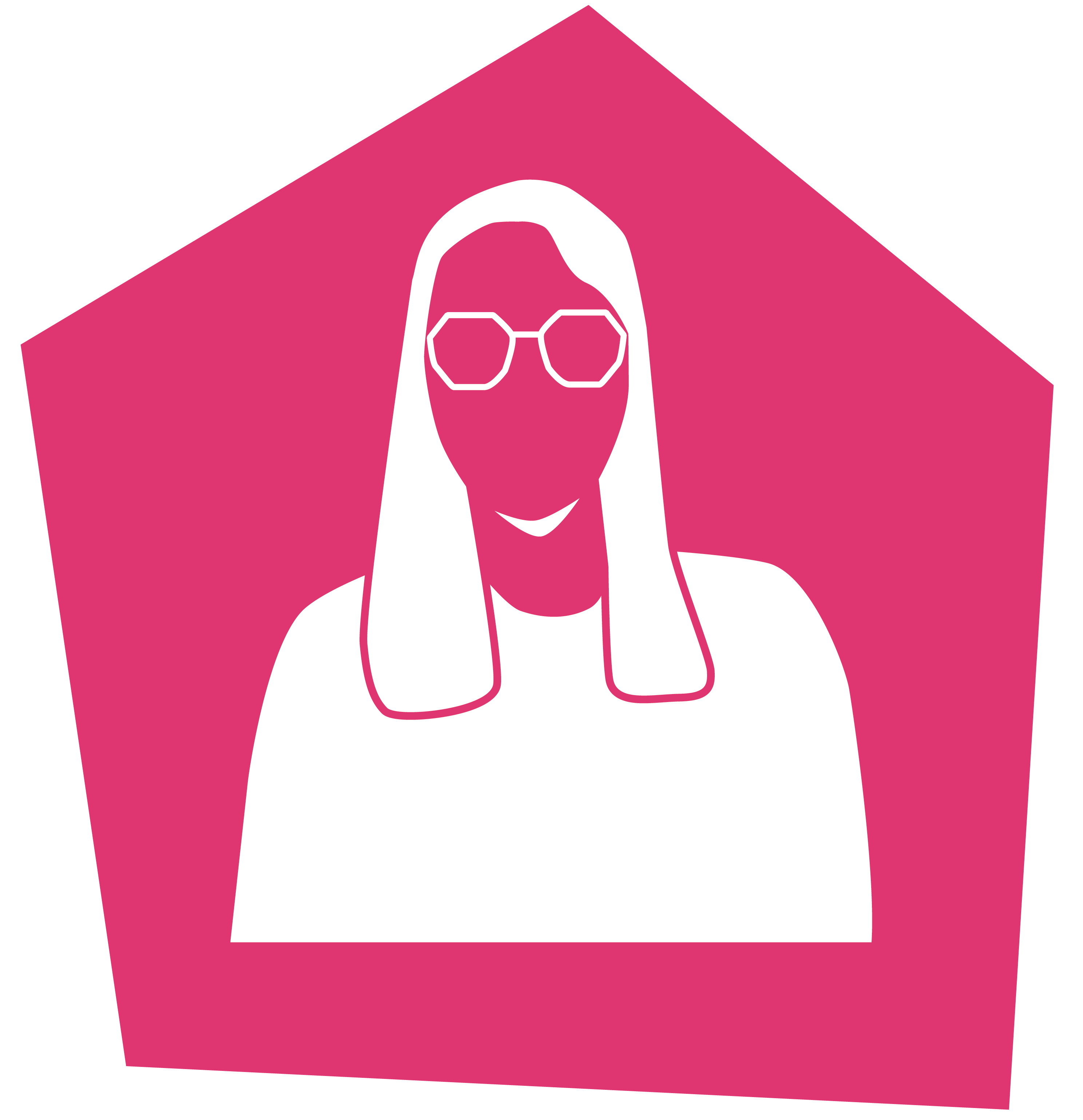 Logo image showing a pink silhouette of a girl